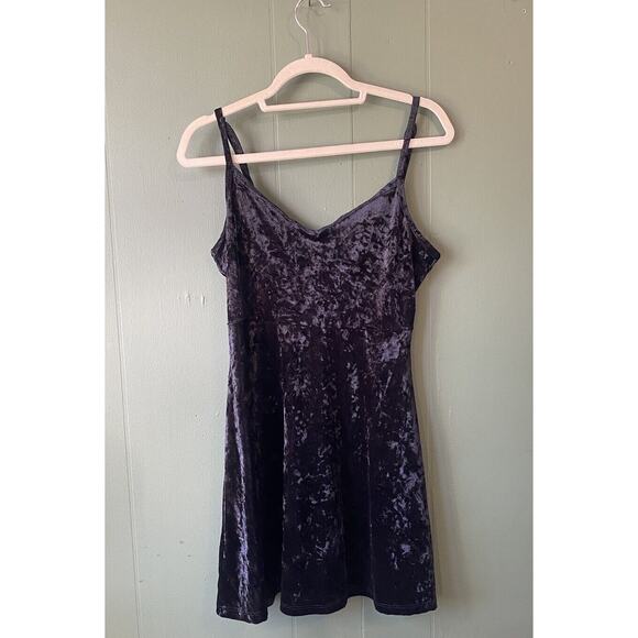 BONGO Dress Womens Large Mini Black Velvet Witchy Dark Romantic Y2K Pullover - Picture 11 of 11